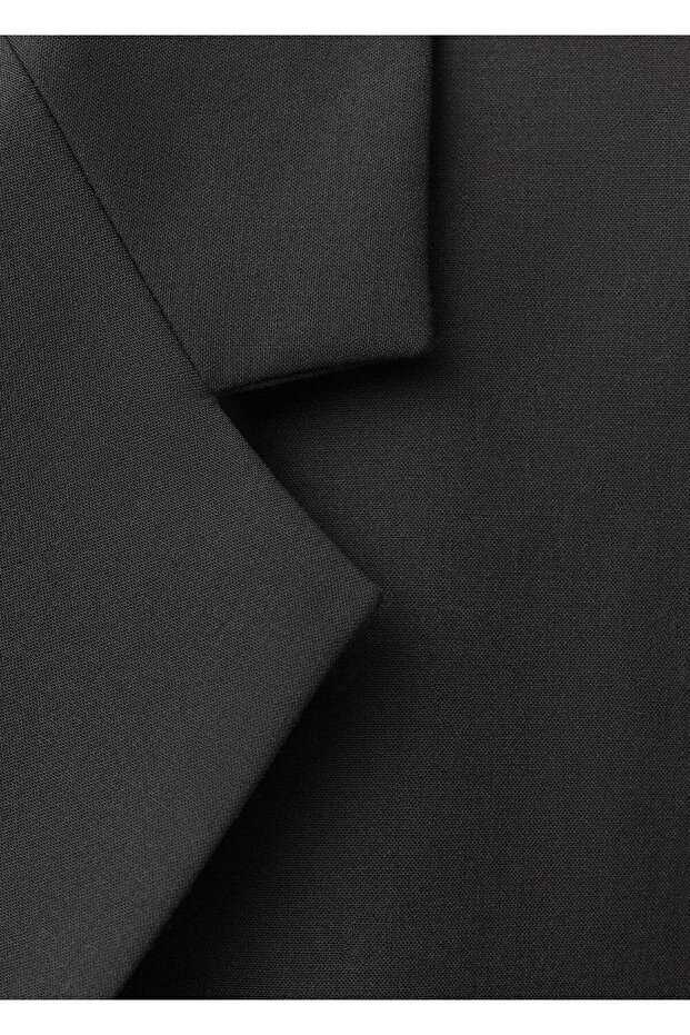 Klapalı yün karışımlı yelek - 5