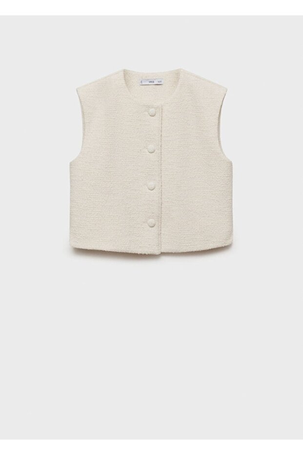 Düğmeli tüvit yelek - 3