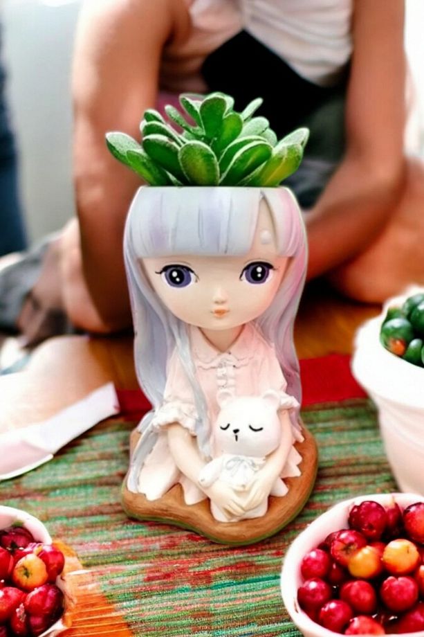 RabiART  DIY Kendin Yap Kız Çocuk Saksı Boyama SETİ - 9