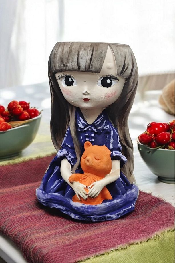 RabiART  DIY Kendin Yap Kız Çocuk Saksı Boyama SETİ - 7
