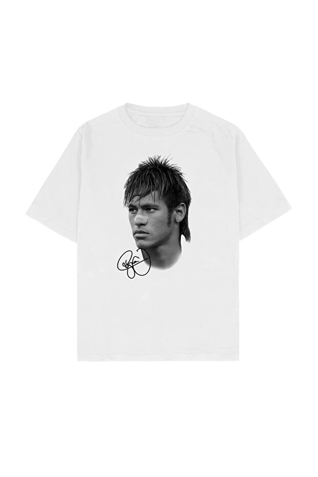 Jr Neymar Signed Printed Oversize Unisex T-Shirt