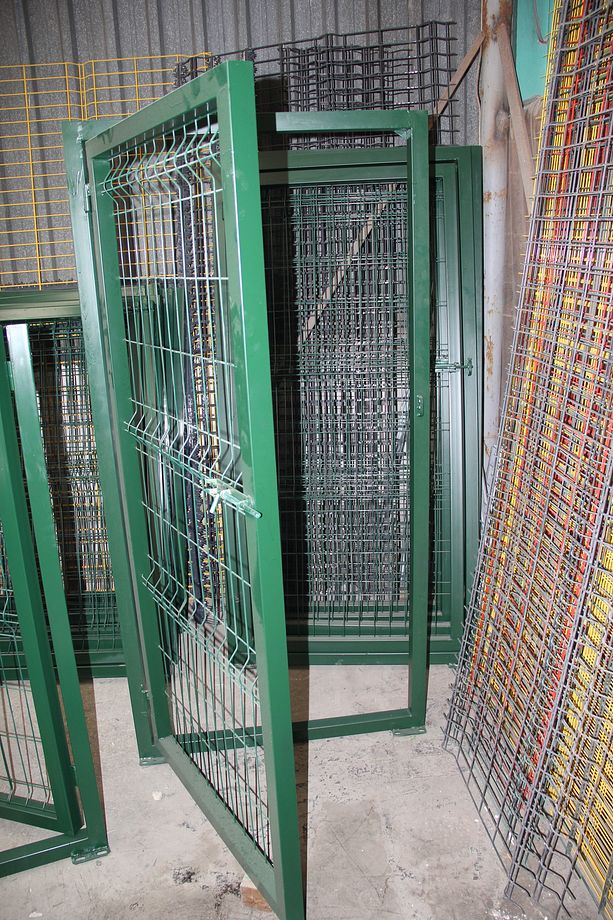 Bahçe Kapısı- Panel Çit Tel Kapısı-kanatlı Kapı Yeşil- (200 CM X 100 CM) Tam Çerçeve - 2