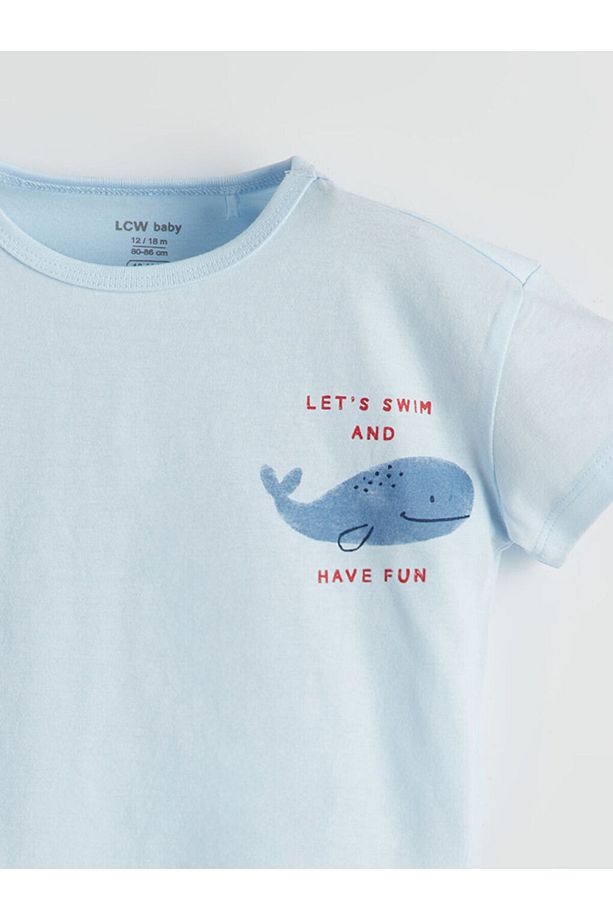 LCW baby Baskılı Erkek Bebek Şortlu Pijama Takımı - 6