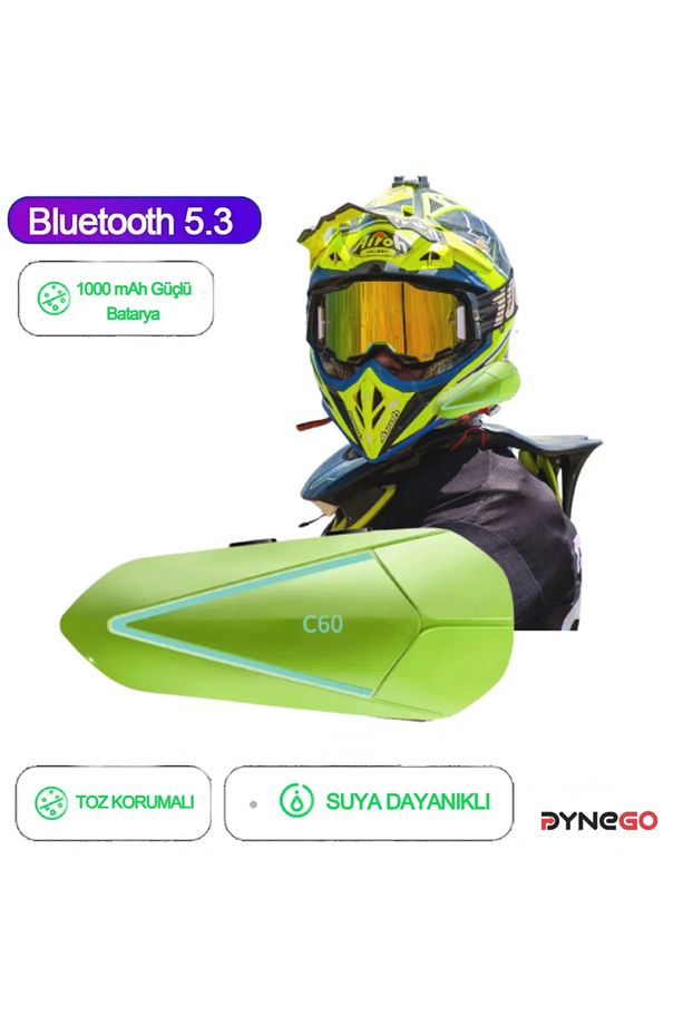 Motosiklet Kask Kulaklık Rgb Intercom Bluetooth 5.3 Intercom Yeni 2025 Model Yeni Sürüm Set - 1