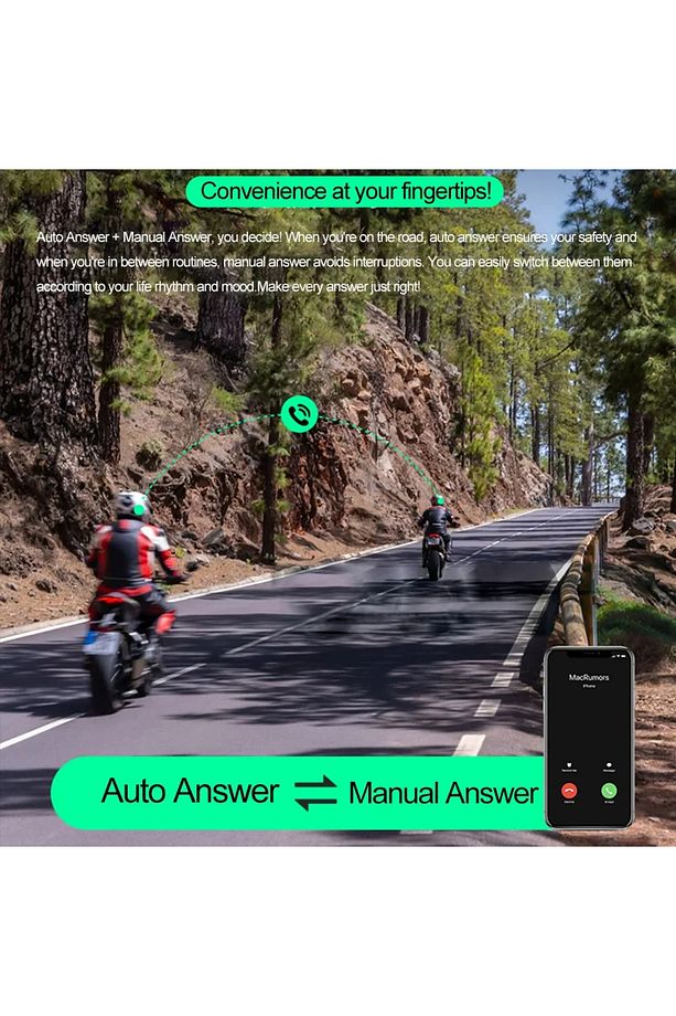 Motosiklet Kask Kulaklık Rgb Intercom Bluetooth 5.3 Intercom Yeni 2025 Model Yeni Sürüm Set - 5