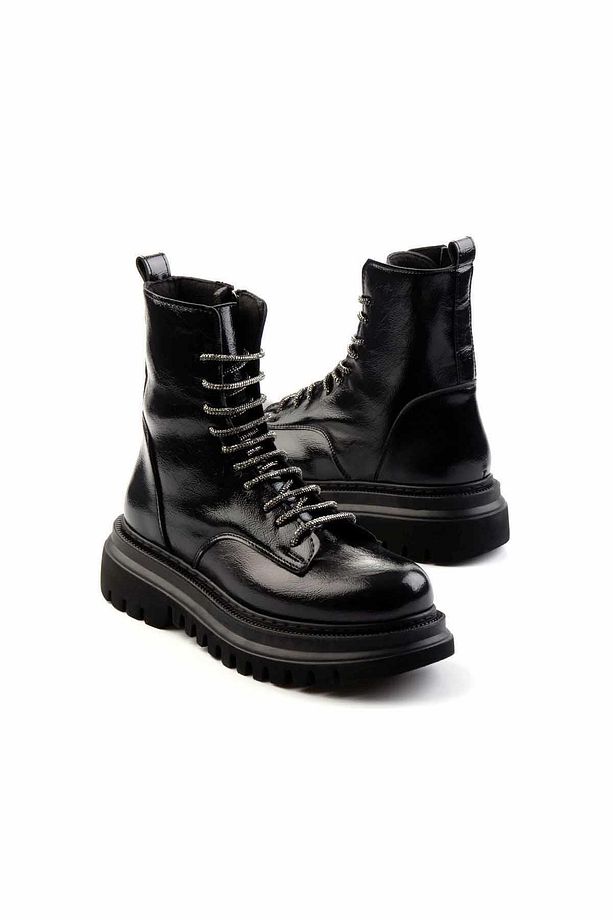 Parlak Siyah  Kadın Bot & Bootie K02377030009 - 2