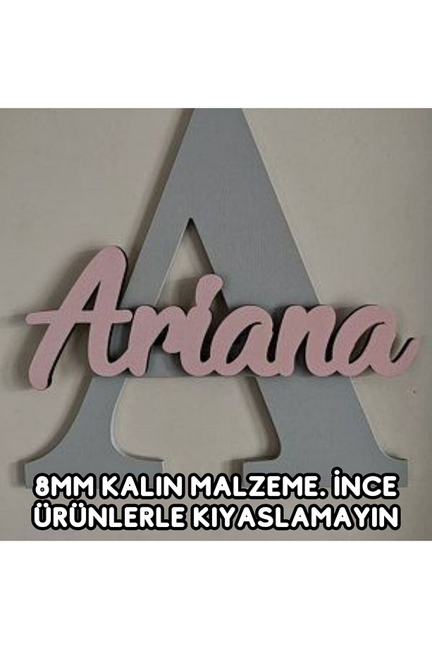 İsme Özel Çocuk Ve Bebek Odası Harf Kapı Ve Duvar Süsü Pano Isimlik Bebek Kapı Süsü - 3