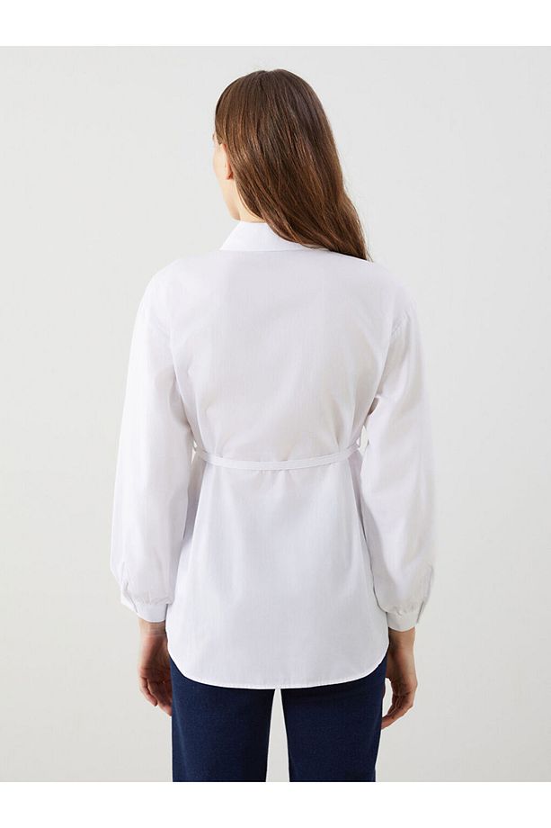Oversize Poplin Kadın Gömlek Tunik - 4