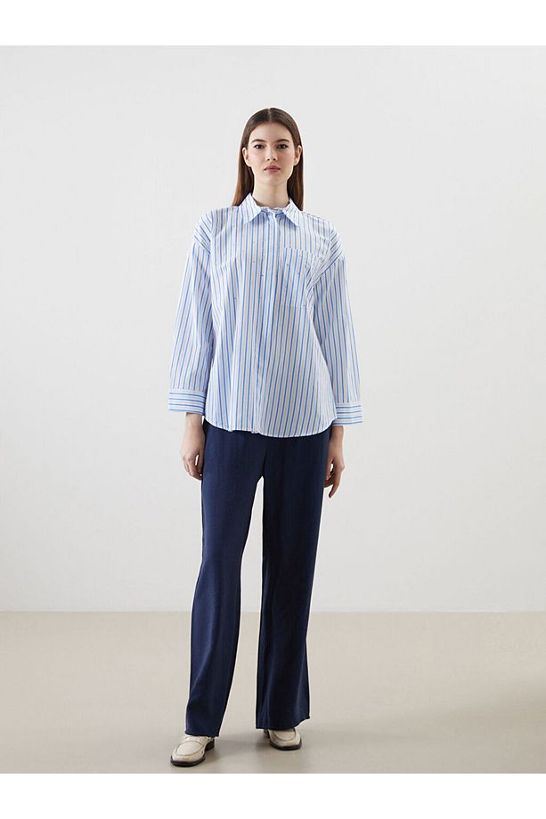 LCW Modest Taşlı Oversize Kadın Gömlek Tunik - 2