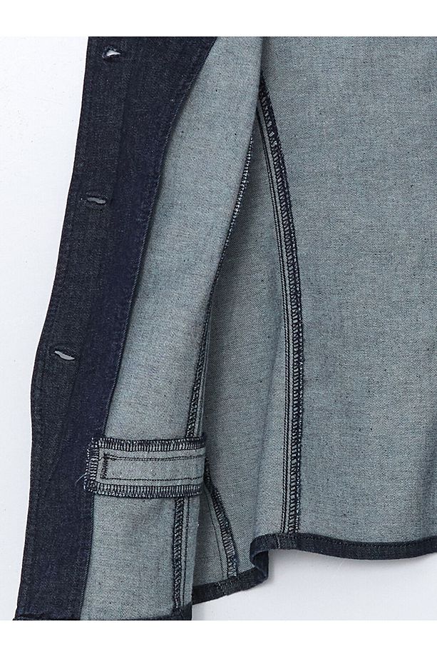 LCW Modest Bisiklet Yaka Kadın Jean Yelek - 8