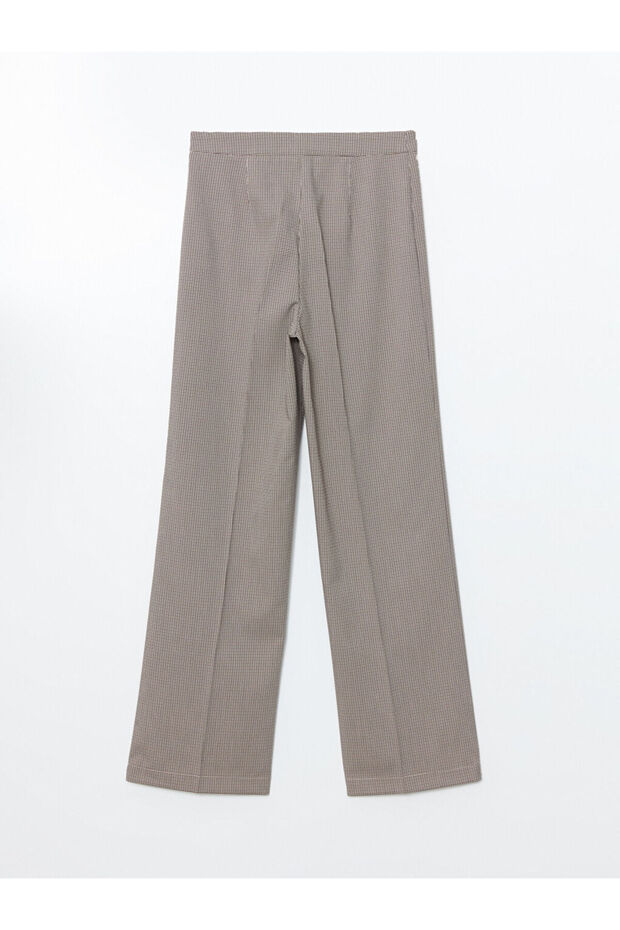 LCW Standart Fit Ekose Kadın Pantolon Fast Moda - 2