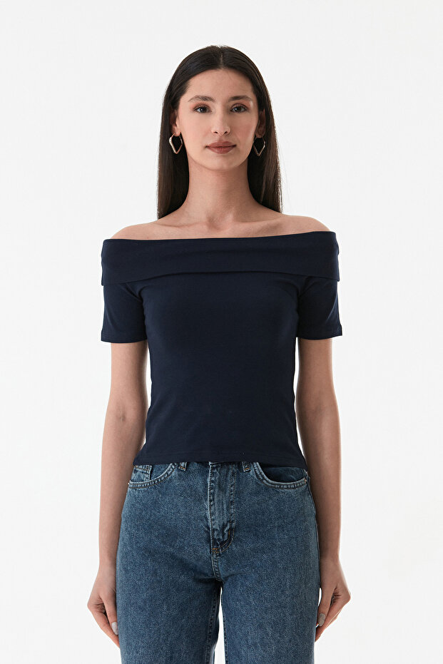 Basic Madonna Yaka Bluz - 8