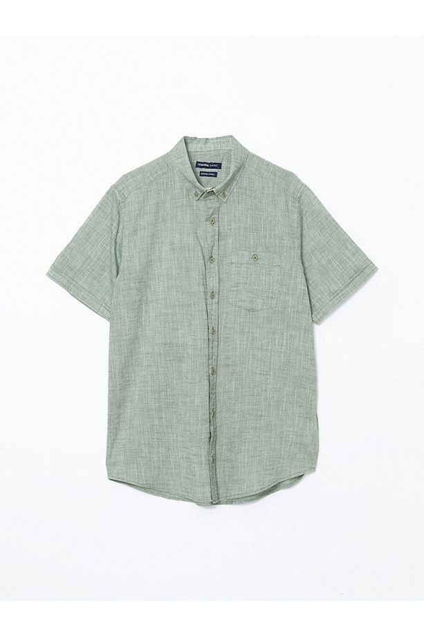 LCWAIKIKI Classic Regular Fit Keten Erkek Gömlek - 5