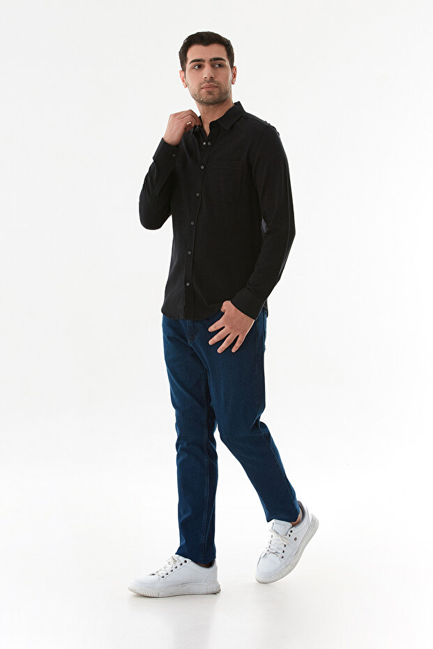 Basic Cepli Çıtçıtlı Gömlek - 5