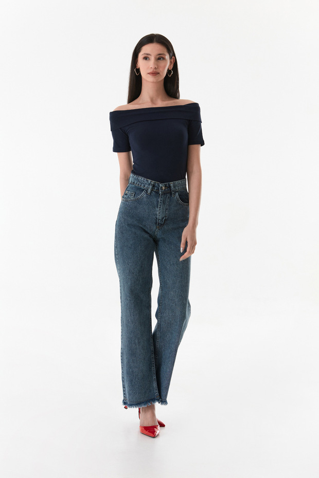 Basic Madonna Yaka Bluz - 6