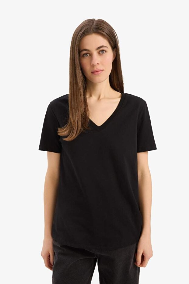 Women's Short Sleeve T-Shirt W9578Az/Bk81 Black
