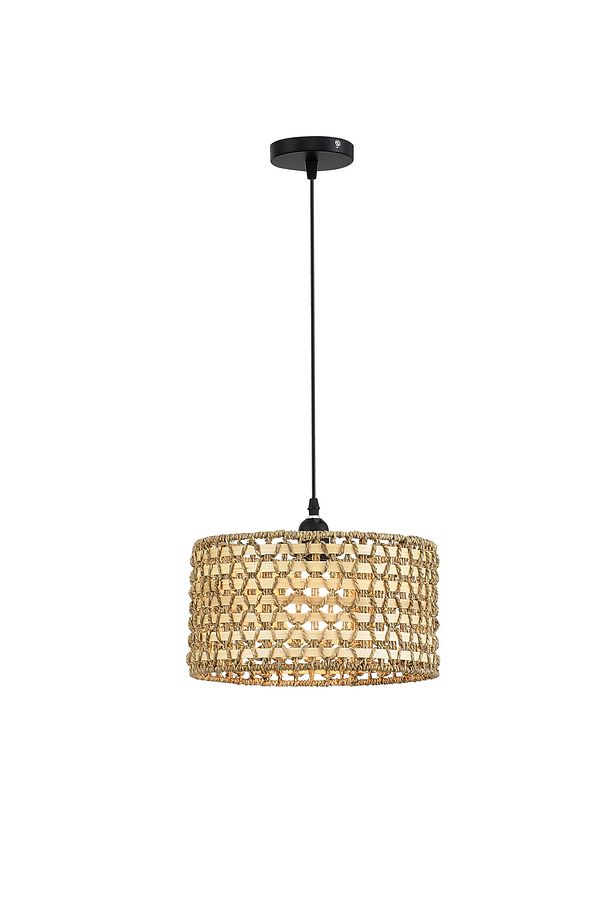 Platinium Model Tekli Rattan Bambu Modern Tasarım İskandinav Bohem Sarkıt Avize - 5