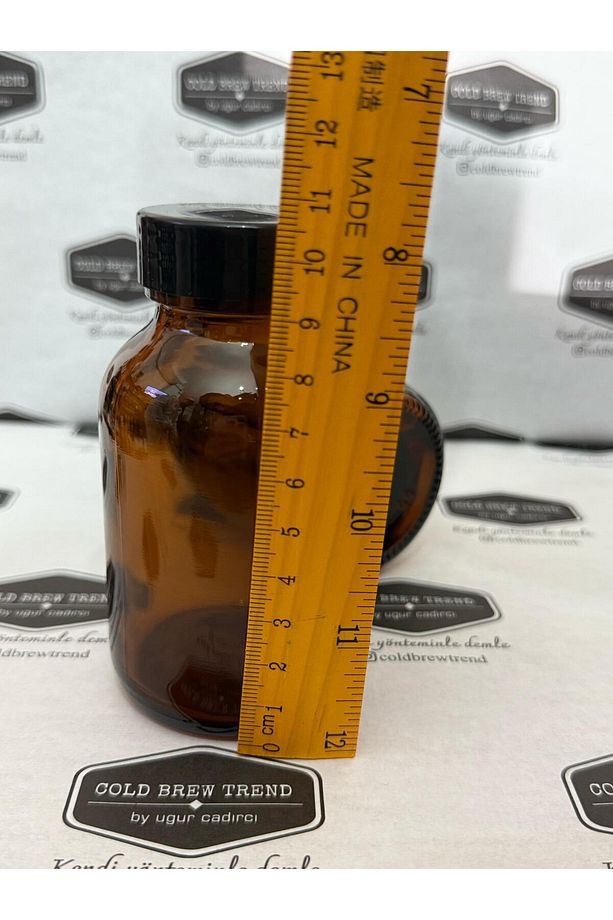 GENİŞ AĞIZLI SAKLAMA ŞİŞESİ - AMBER RENKLİ 150 ML - 6 ADETLİ - 6
