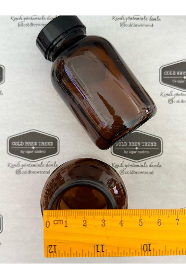 GENİŞ AĞIZLI SAKLAMA ŞİŞESİ - AMBER RENKLİ 150 ML - 6 ADETLİ - 7