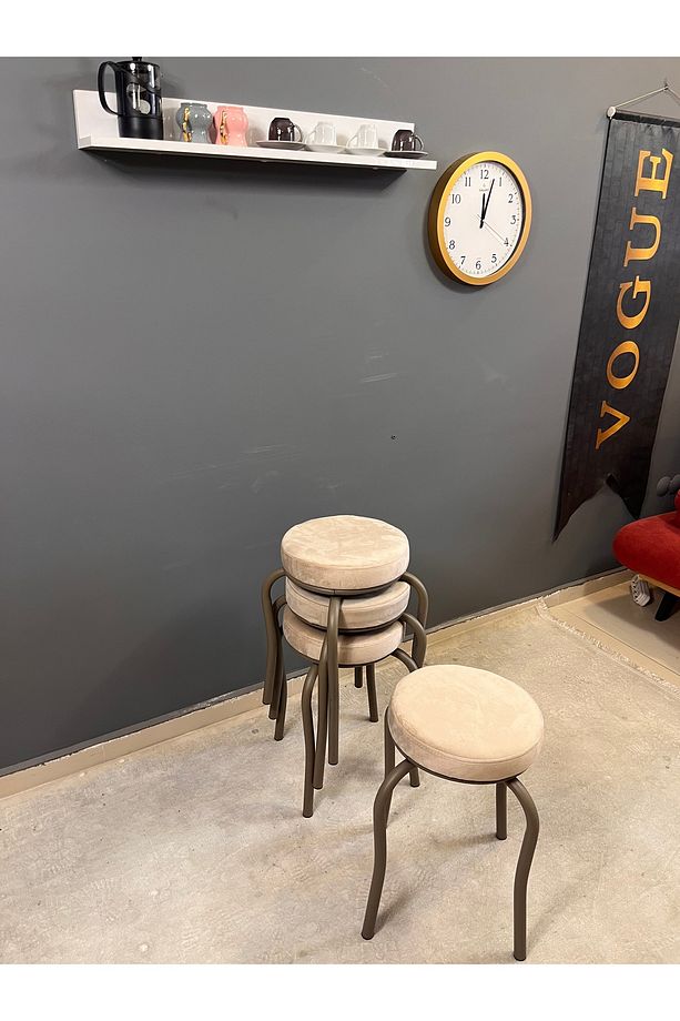 4 adet şık mutfak taburesi ideal yemek taburesi  balkon taburesi - 3