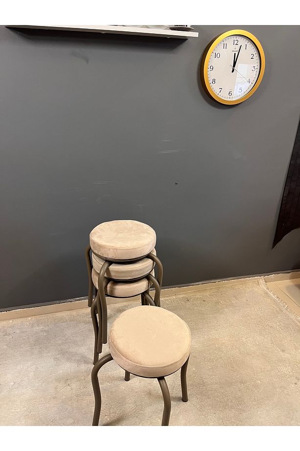 4 adet şık mutfak taburesi ideal yemek taburesi  balkon taburesi - 2