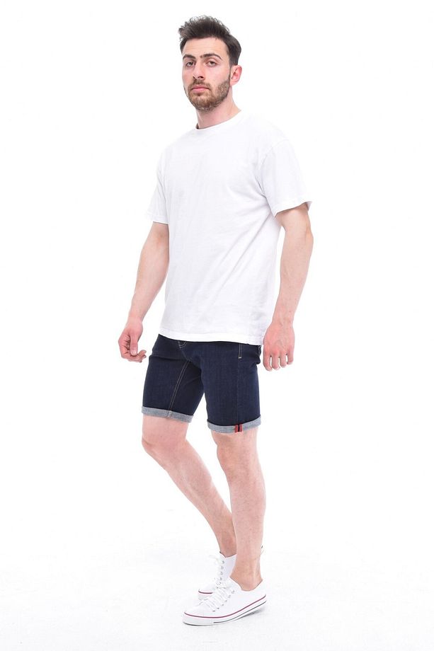Erkek Kot Şort Slim Fit Jean Şort - C342 - 7