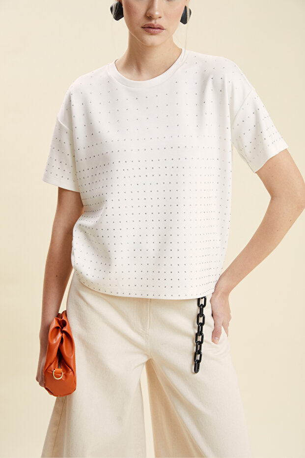 Taş Yapıştırmalı Bluz - 3