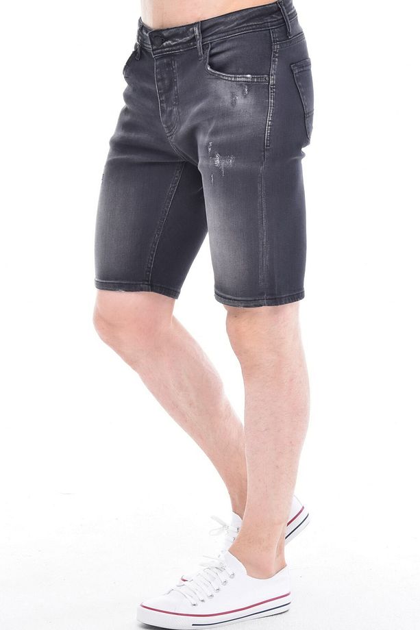 Erkek Kot Şort Slim Fit Jean Şort - C342 - 4