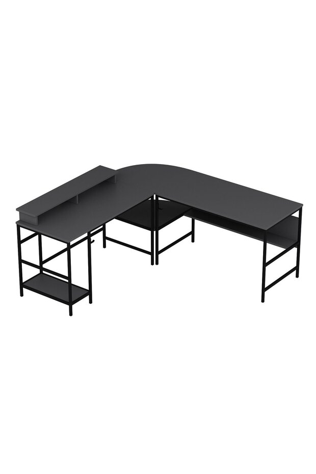 Greta Köşe Masa Set-Antrasit - 8