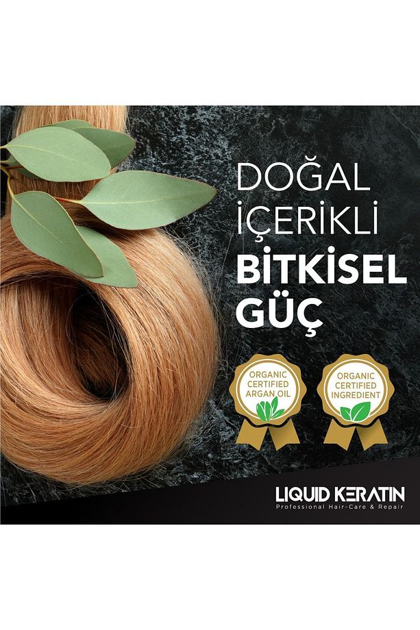 Sülfatsız Tuzsuz Besleyici Doğal Keratin Şampuanı (350ML) - Dökülme Önleyici Güçlendirici - 4