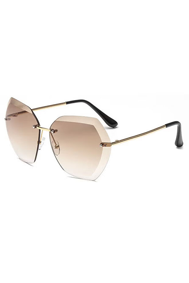 Polygonal Irregular Large Frame Sunglasses - 4