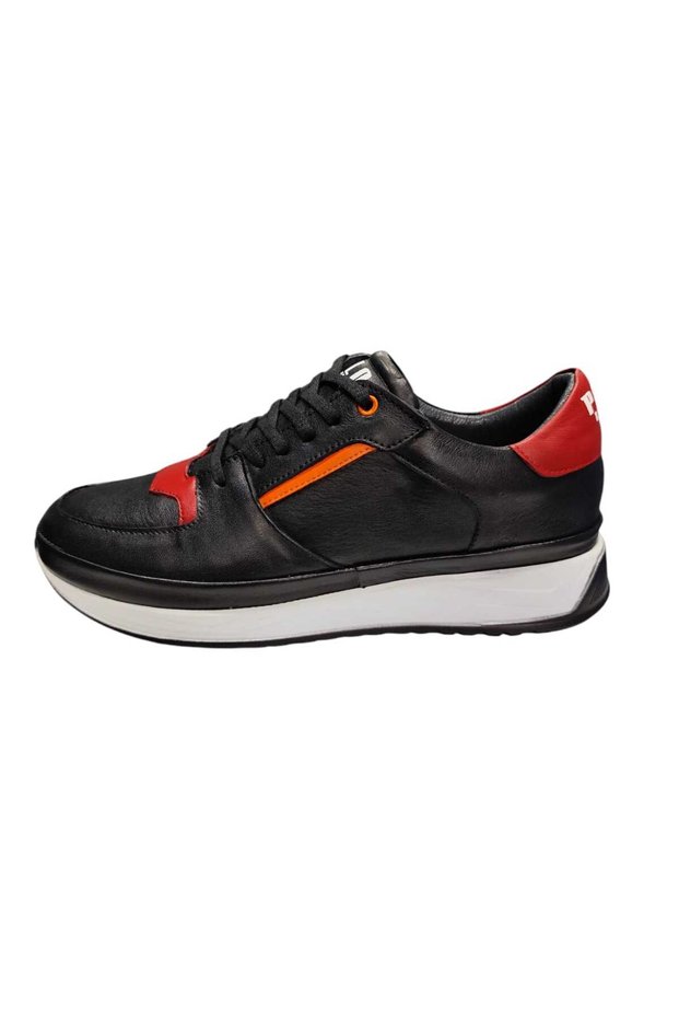 Black Leather Sneakers