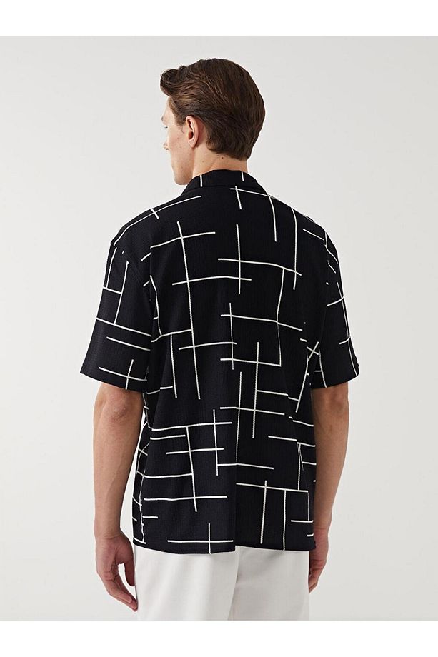 LCW Vision Regular Fit Kısa Kollu Desenli Erkek Gömlek - 4