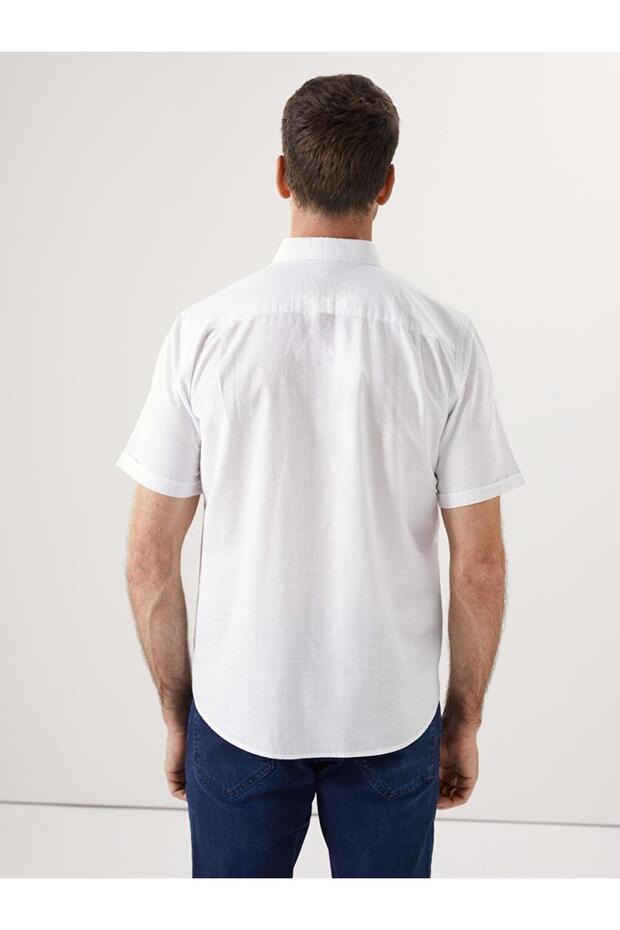 LCWAIKIKI Classic Regular Fit Kısa Kollu Poplin Erkek Gömlek - 4