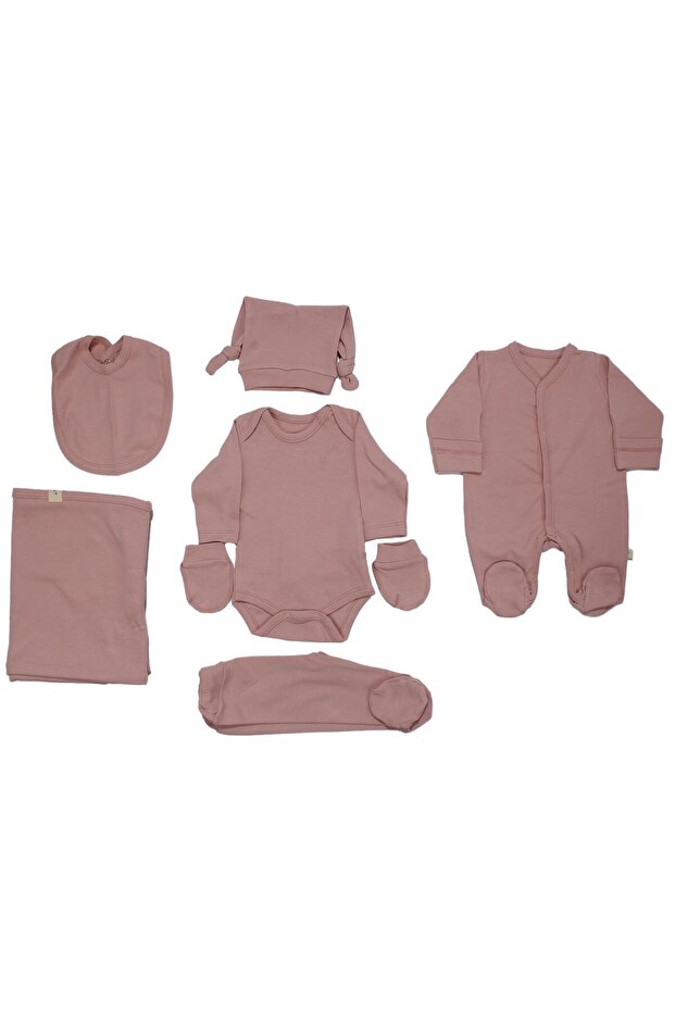 Unisex Pink Overalls and Blanket 7 Piece Hospital Discharge Set