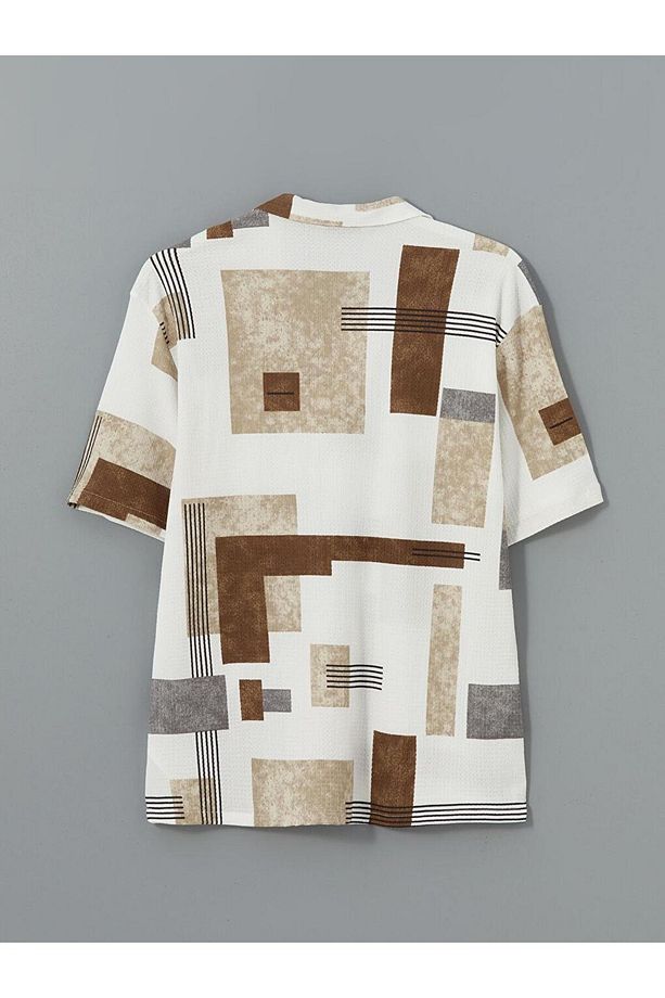 LCW Vision Regular Fit Kısa Kollu Desenli Erkek Gömlek - 8