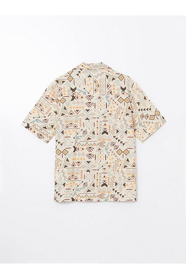 XSIDE  Regular Fit Kısa Kollu Desenli Erkek Gömlek - 5