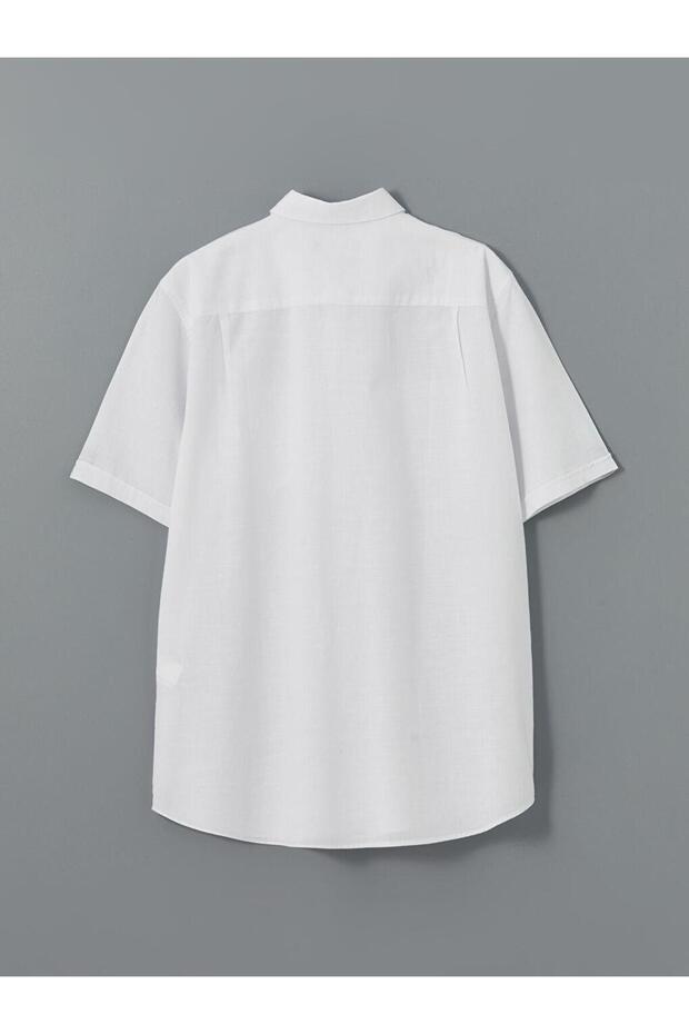 LCWAIKIKI Classic Regular Fit Kısa Kollu Poplin Erkek Gömlek - 6