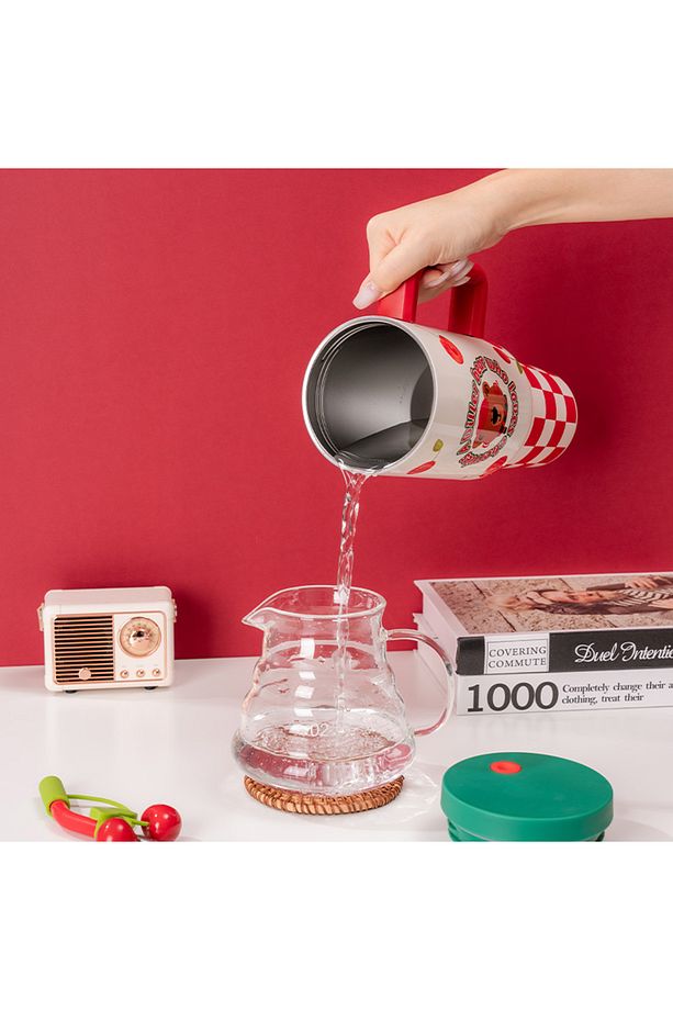 A Bear Pipetli Yalıtımlı Kahve Kupası 1200ml 12 Saate Kadar Sıcak/Soğuk Bardak Gövdeli Termos - 4