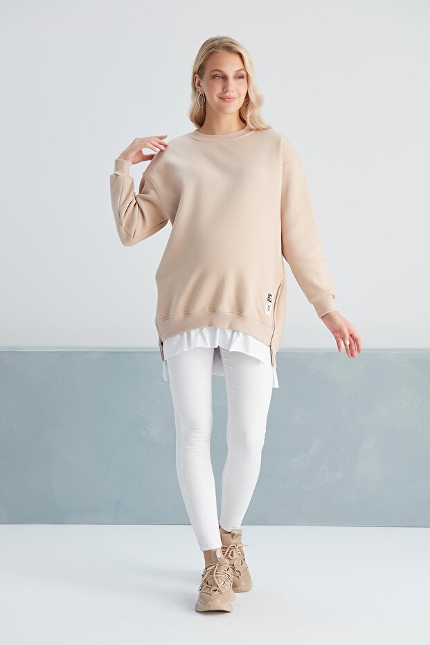 6465-Three Thread Combed Wool Maternity Sweatshirt - 2