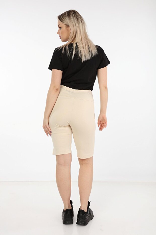 4440-Cotton Lycra Maternity Combed Cotton Shorts with Abdominal Band