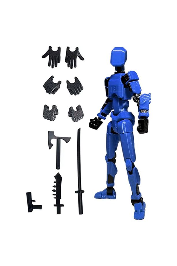 Çok Eklemli Hareketli Shapeshift Robot Yap Boz Kukla Aksiyon Figürleri Oyuncak MAVİ Renk - 2