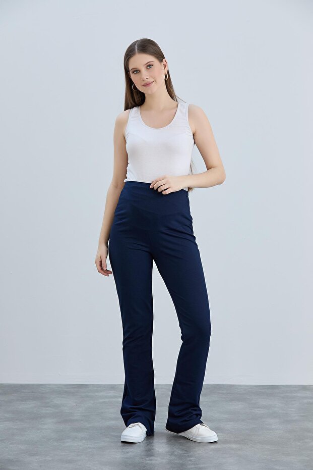 IŞIL 4511-Spanish Leg Maternity Two Thread Combed Cotton Trousers
