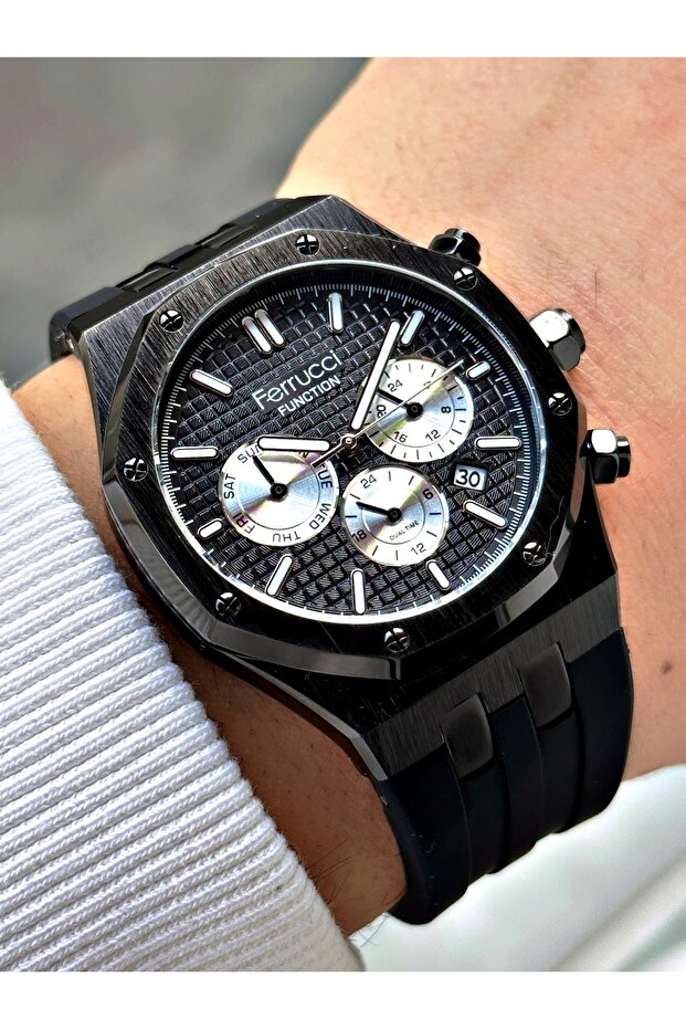 وظيفة وظيفة سيليكون الحبل ساعة اليد للرجال - 1