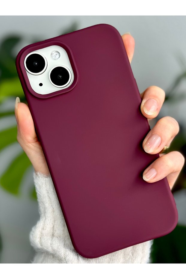 Velvet Stain-Resistant Liquid Silicone Launch Case Compatible with iPhone 14 Plus and 15 Plus