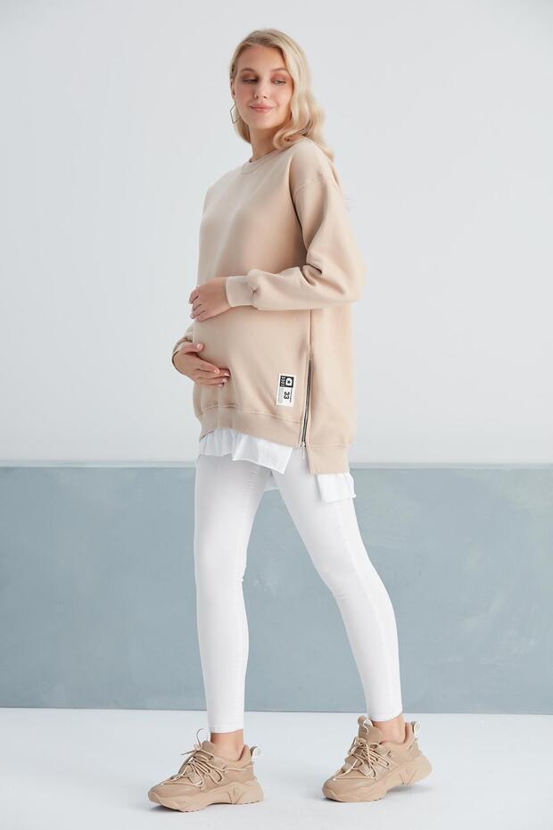 6465-Three Thread Combed Wool Maternity Sweatshirt - 4