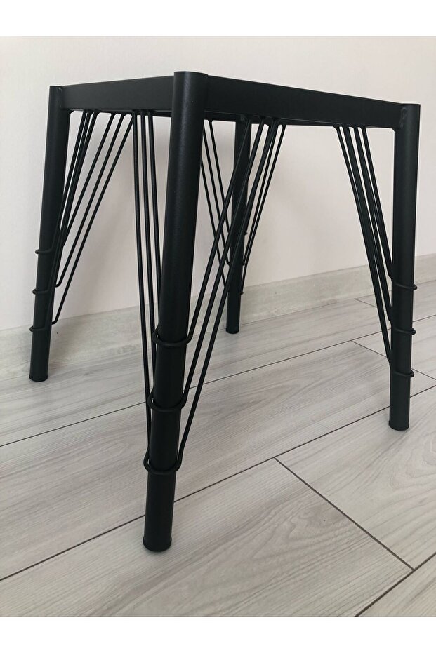METAL, 40 CM SİYAH STATİK BOYALI SANDALYE AYAĞI (2 ADET) - 3