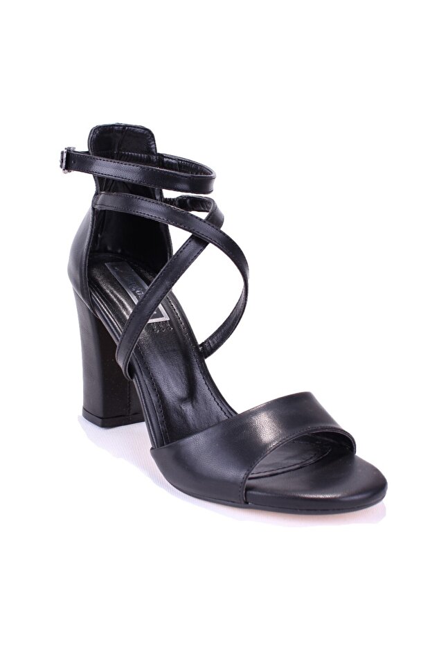 Dza07- 928400 Black Classic Heeled Women's Shoes