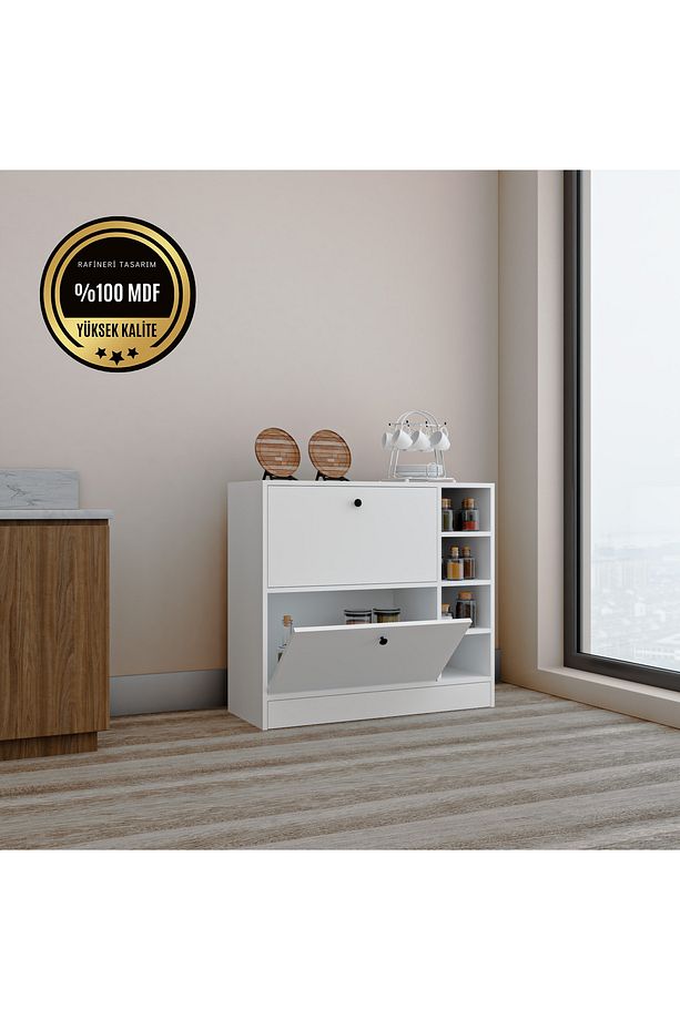 Lima Mdf Kahve Köşesi Kiler Dolabı Çok Amaçlı Dolap Mutfak Dolabı - 2