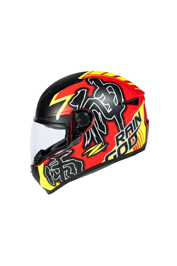 ZS-811A AL31 Matt Red Fluo Yellow Kapalı Kask - 5